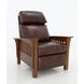 Mission Wenlock Fudge Leather Push Thru The Arms Recliner