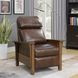 Mission Wenlock Fudge Leather Push Thru The Arms Recliner