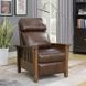 Mission Wenlock Fudge Leather Push Thru The Arms Recliner