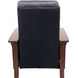 Mission Shoreham Blue Leather Push Thru The Arms Recliner