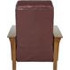 Mission Marisol Cabernet Leather Push Thru The Arms Recliner