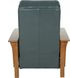Mission Highland Emerald Leather Push Thru The Arms Recliner