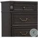 Hickory Creek Brown Velvet 6 Drawer Chest