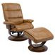 Knight Butterscotch Swivel Recliner with Ottoman