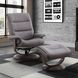 Knight Haze Manual Reclining Swivel Chair With Ottoman