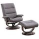 Knight Haze Manual Reclining Swivel Chair With Ottoman