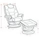 Knight Haze Manual Reclining Swivel Chair With Ottoman