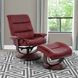 Knight Rouge Swivel Recliner with Ottoman