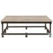 Cordova Ebonized and Travertine Stone Rectangular Occassional Table Set
