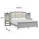 Glenbrook Pebble and Beige California King Upholstered Wall Bed with 2 Nightstand and USB Charging