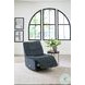 Lioren Midnight Blue Armless Swivel Glider Recliner