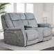 Linus Hudson Grey Zero Gravity Power Reclining Console Loveseat