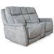 Linus Hudson Grey Zero Gravity Power Reclining Console Loveseat