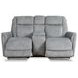 Linus Hudson Grey Zero Gravity Power Reclining Console Loveseat