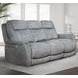 Linus Hudson Grey Zero Gravity Power Reclining Sofa