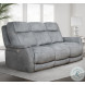 Linus Hudson Grey Zero Gravity Power Reclining Sofa