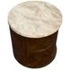 Mcpherson Burnt Umber Round Stone Top End Table