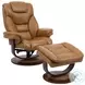 Monarch Butterscotch Swivel Recliner with Ottoman