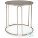 Thaxton Charcoal Faux Shagreen And Silver Leaf Occasional Table Set
