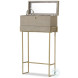 Laurent Light Olive Faux Shagreen And Champagne Bar