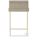 Laurent Light Olive Faux Shagreen And Champagne Bar