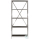 Landon Black Glass And Nickel Etagere