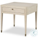 Lexie Natural Cerused Chairside Table
