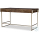 Kiley Medium Dark Stain And Champagne Writing Desk