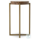 Lauren Medium Dark Stain And Antique Brass Accent Table