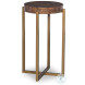 Lauren Medium Dark Stain And Antique Brass Accent Table