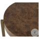 Lauren Medium Dark Stain And Antique Brass Accent Table