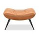 Kayne Brown Leather Upholstered Rectangular Ottoman