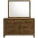 Ballard Walnut Rectangular Dresser Mirror
