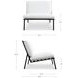 Salma White Upholstered Outdoor Accent Chair
