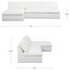 Miles White Outdoor 2 Piece Modular Sectional