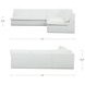 Miles White Outdoor 3 Piece Modular Sectional