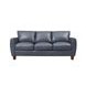 Traverse Ocean Blue Leather Living Room Set
