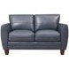 Traverse Ocean Blue Leather Living Room Set
