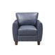 Traverse Ocean Blue Leather Living Room Set