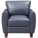 Traverse Ocean Blue Leather Living Room Set