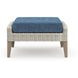 Carezza Dark Blue and Natural Upholstered 5 Piece Conversation Set
