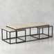 Crossings Monaco Weathered Blanc Rectangular Nesting Cocktail Table