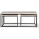 Crossings Monaco Weathered Blanc Rectangular Nesting Cocktail Table