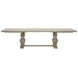 Bella Antique Smoke Gray 120" Extendable Rectangular Monastery Dining Table