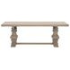 Bella Antique Smoke Gray 120" Extendable Rectangular Monastery Dining Table