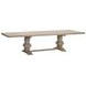 Bella Antique Smoke Gray 120" Extendable Rectangular Monastery Dining Table