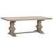 Bella Antique Smoke Gray 120" Extendable Rectangular Monastery Dining Table