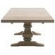 Bella Antique Smoke Gray 120" Extendable Rectangular Monastery Dining Table