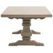 Bella Antique Smoke Gray 120" Extendable Rectangular Monastery Dining Table