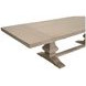 Bella Antique Smoke Gray 120" Extendable Rectangular Monastery Dining Table